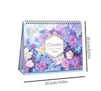 Desk Calendar, Aesthetic Organizer, Spiral Binding, Floral Design, Easy to Use Layout, Excellent for Home, Work, Classroom, School, Kids’ Study Space, Family Planning, and Refrigerator Display