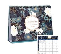 Desk Calendar, Aesthetic Organizer, Spiral Binding, Floral Design, Easy to Use Layout, Excellent for Home, Work, Classroom, School, Kids’ Study Space, Family Planning, and Refrigerator Display
