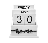 Desk Calendar - Calendrier perpétuel rétro multi-usages, design perpétuel, artisanat en bois, multi-usages pour chambre à coucher, décoration de chambre