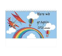 Desk Calendar, Monthly Planner, 2026 Creative Amusement Park Design, Compact Size, Includes Note Sections for School, Home, Family, Workplace, Table Organization, 19x26x1cm