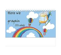 Desk Calendar, Monthly Planner 2026, Creative Note Organizer, Amusement Park Glider Design, 7.48x10.24x0.39 Inches Compact Size, Ideal for School, Home, Family, Workplace, Friends Planning