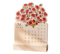 Desk Calendar - Standing Desktop Calendar | Rose Daily Weekly Monthly Planner | Vintage 2026 Calendars Deck Decor | For Agenda Appointment Planning New Year Office School Dorm Apartment Teacher