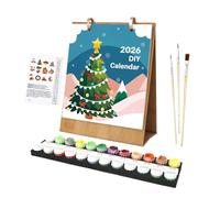 Desk Calendars, 2026 Paintable Art Planner, 8.86x7.17 inch, Craft Calendar, Writable Monthly Organizer, Creative Academic Design, Ideal for Teacher, Kids, Classroom, Kitchen, Home