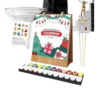 Desk Calendars, 2026 Paintable Calendar, 8.86x7.17 inch, Creative Academic Monthly Art Supplies, Painting Planner Organizer for School Teachers Teens, Home Kitchen, Family Desktop