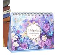 Desk Calendars, Monthly Desktop Planner Organizer, 9.84x10.04x0.63 Inches, Tear-Off Writable Sheets, Sturdy Stand Base for Workplace School Home Classroom Fridge Workstation Scheduling Use