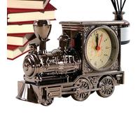 Desk Clock - Battery Powered Train Ornament, Vintage Style Timepiece Display with Detailed Locomotive Design, Quiet Quartz Movement Function, Ideal for Living Room Bedroom Bedside Bookshelf Decor