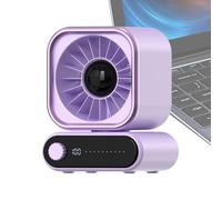 Desk Fan for Office - Auto Tabletop Cooling Fan | Wide Angle Desktop Personal Fans | USB Oscillating, Single-Head, High-Power Circulating, for Bedroom Nightstand Dormitory Apartment Home Hotel Travel