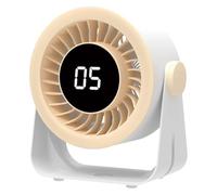 Desk Fan Quiet | Small Fans For Bedroom Desk - 5 Speeds Portable LED Display Air Rechargeable For Living Room Picnic Camping Beach Wall Mount Outdoor