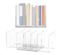 Desk File Organizer Set, Retractable Document Holder Rack, Five Section Paper Storage Unit Kit, Office Study Sorting Tray, Home Use for Letter Book College School Teacher