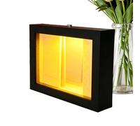 Desk Frame Decor - Lighted 3D Abyss Mirror, LED Glowing Wooden Art Frame