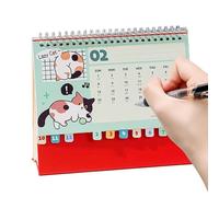 Desk Friendly Size Desk Calendar - Monthly Planner ¦ Desktop Calendar with Cute Cat Designs, Decorative Study Planner with Adorable Kitten Illustrations, Home Calendars, Yearly Plan for Home, Office