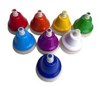 Desk Hand Bells, 8 Note Musical, Colorful Table Bells Set Toys, Educational Music Instrument for Kids Learning Thanksgiving Easter Birthday Party Fun Use 3.15x3.15 Inches