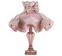 Desk lamp European-Style Creative Princess Girl Table Lamp Fabric Lampshade Lights for Bedroom Bedside Lamp (Color : Push Button Switch Size : 30X50CM) (Remote Control Switch 30X50CM)