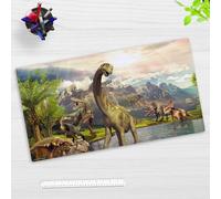 Desk Mat for Children and Adults - "Dinosaur" - Made of Premium Durable Vinyl (Plastic - BPA Free) - 60 x 40 cm - Made in Germany