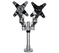 StarTech.com Desk Mount Dual Monitor Arm, Premium Articulating Monitor Arm, up to 27" VESA Mount Displays, Height Adjustable Monitor Mount, Rotating/Swivel/Tilt, Desk Clamp/Grommet, Silver - Easy & Quick Assembly (ARMDUALPS) kit de montage - bras réglable
