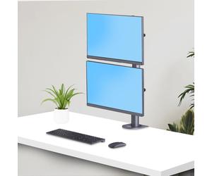 Desk Mount Dual Vertical Monitor
