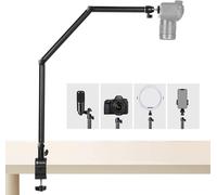 Desk Mount for Camera Aerial Tripod 360° Flexible Articulated Arm with 3/8 Inch Screw and 3/8 Inch to 1/4 Inch Screw Digital SLR Projector Ring Light TKB01