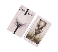 Desk Tarot Cards, Horror Portable Psychological Oracle Deck, 4.06x2.36 inches Compact Divination Tools for Spiritual Reading, Self Reflection, Future Insights, Party Board Game Fun