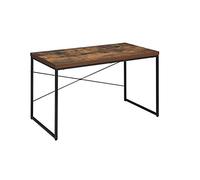 Desk with Shelves Computer Desk Home Office Laptop Desk Study Writing Table Modern Simple Style Desk in Weathered Oak Black Office Study Table Study Desk with Storage