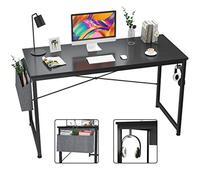Desk with Shelves Computer Desk Modern Simple PC Desk Computer Desk 47 inch Home Office Writing Study Desk Modern Simple Style Laptop Table with Storage Bag Black Study Desk with Storage