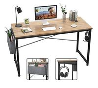 Desk with Shelves Computer Home Office Computer Desk 47 inch Home Office Writing Study Desk Modern Simple Style Laptop Table with Storage Bag Natural Study Desk with Storage