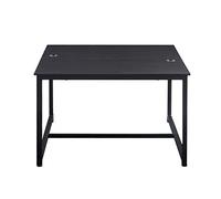 Desk with Shelves Workstations for Home Office Home Office Extra Large Computer Desk 47 x 47 inch Two Person Desk Double Workstation Desk 2 People Office Desk Writing Desk (Black) Study Desk with St