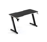 Amstrad DESK120Z-WHITE Bureau Informatique ou Gamer avec Finition Blanc - Largeur 1m20 - Style Carbone - Porte Casque & gobelet