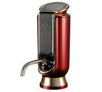 Deskium Aérateur de vin électrique rechargeable USB 4 en 1 avec base dorée et bec verseur en acier inoxydable, conçu pour le whisky, le vin rouge, le saké