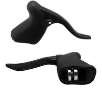 Deskium Black Road Bike Brake Levers, 6.1 x 3.4 in Plastic Brakes, Precise & Smooth Front and Rear Controls for Fixed Gear, Racing, and Cycling