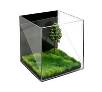 Deskium Boîte commémorative pour animal de compagnie avec projection holographique, 9,9 x 9,9 x 9,9 cm, en acrylique, comprend un film et une mousse artificielle, cadeau souvenir transparent pour