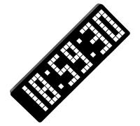Deskium Horloge numérique rétro, minuteur LED pixel, compte à rebours programmable, fonction mémoire, télécommande, 2 niveaux de luminosité, affichage de table pour salle de jeux, salle de sport