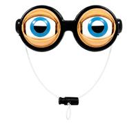 Deskium Lunettes aux Yeux Clignotants Amusantes, mécanisme de clin d’œil avec Commande par Cordons, Accessoire de fête pour blagues, Monture réglable à 3 Trous, 5,5 in x 7,5 in