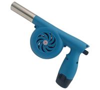 Deskium Ventilateur de barbecue portable de 31 cm, ventilateur électrique sans fil rechargeable 12 V 5 000 tr/min, buse étendue avec chargeur de batterie, pique-nique en plein air, camping