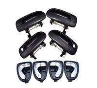 DESKONLOVE Poignée Int Pour Hyundai Pour Accent 1.6L 2000-2006 Argent Noir Chrome Poignée De Porte Extérieure OU Intérieure Avant Arrière LH RH Kit(Chrome Kit)