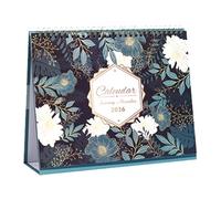 Desktop Calendar, Aesthetic Floral Spiral Binding Planner, 9.84x10.04x0.63 Inches Lightweight and Compact, Organizer Decoration for Women Office School Teacher Work Home Family Kids, Multicolor