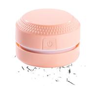 Desktop Cleaner Mini, Tabletop Dust Catcher with 360 Degree Suction and Low Noise Motor, Portable Handheld Device for Window, Dorm Room, Travel, Pet Hair, Craft Desk, Slim Nozzle for Tight Spaces