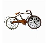 Desktop Clock Retro Household Desk Clock European Creative Metal Bicycle Type Table Clock Living Room Study Room Old Furniture Gift