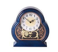 Desktop Clock Retro Mute Table Clock Home Bedroom Living Room Table Decor European Desktop Clock Movement Craft Office Bedside Ornament (Color : A) (C)