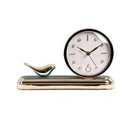 Desktop Clock Table Clock Desk-Watch Office Vintage Nordic Metal Marble Bedroom Living-Room Desk Clock (Color : A) (B)