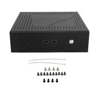 Desktop Computer Case, Good Heat Dissipation, Compact and Stylish HTPC Case, Black, for Home Video Computer