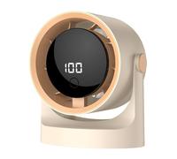 Desktop Digital Display Fan - 100 Speed Settings Portable Rechargeable | Cooling Desk Fan With LED Screen | USB Powered - For Home Dormitory Outdoor Travel Office - Small Quiet Strong Airflow - 100 Ad