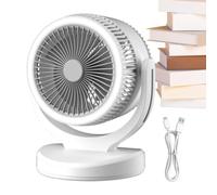 Desktop Fan Rechargeable 3 Speeds Low Noise Ventilador with LED Lightordles