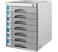 Desktop File Cabinet, Drawer Organizer Multi-layer Lockable With Blank Label, For A4 Storage(7-layers)