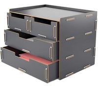 Desktop File Drawer - 3 Tier Quality Wood Desk Organizer, Cabinets, Share The Fun Of Assembling With Your Family