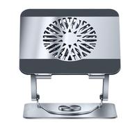 Desktop Notebook Holder 360 Rotation Metal Laptop Raiser with Fan for Gaming Universal Dual Shaft Pa