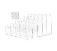 Desktop Organizer - 6.85x6.54x4.09 inches, File Holder, 5 Compartments | Vertical Mail Rack, Multifunctional, Acrylic Storage for Envelopes, Letters, Documents, Notebooks, Files