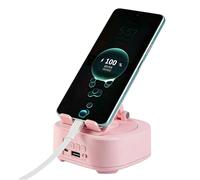 Desktop Phone Speaker - Portable Audio Amplifier Dock, Mobile Device Holder for Viewing, Sound Boosting Cradle, Desk Tech Accessory with Twin Speaker Output, Hands Free Stand for Streaming and Calls