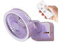 Desktop Sleeping Quiet Fan Swings Air Circulator Air Circulator, Five Speed Remote Control Blower | Batterie rechargeable USB 2000 mAh, Home Bedside Bedroom Workspaces Hot Weather Essentials, Gear