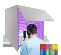 Desktop Soundproof Cover Foldable, Decreasing Noise, Portable Recording Booth, Isolation Shield, Vocal Absorbing Shield to Filter Vocal, Easy to Assemble, for Microphone, Studio Sound Singing
