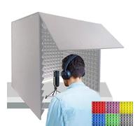 Desktop Soundproof Cover Foldable, Decreasing Noise, Portable Recording Booth, Isolation Shield, Vocal Absorbing Shield to Filter Vocal, Easy to Assemble, for Microphone, Studio Sound Singing